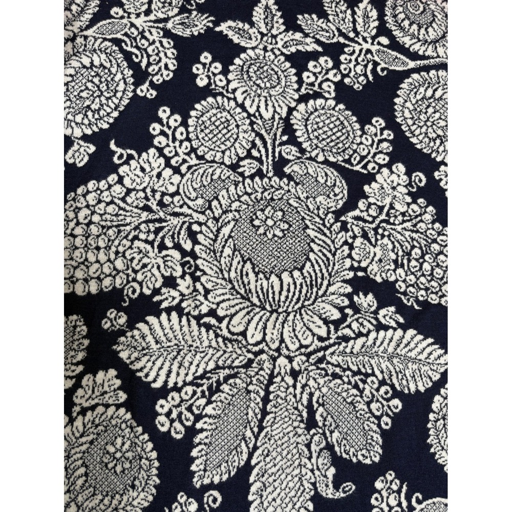 Peruvian Connection Maxi Skirt Anjali 100% Pima Cotton Floral Jacquard Blue M - Picture 8 of 11